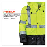 Glowear 8365bk Class 3 Hi-vis Rain Jacket Black Bottom, Small, Lime, Ships In 1-3 Business Days