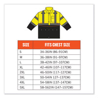 Glowear 8365bk Class 3 Hi-vis Rain Jacket Black Bottom, Small, Lime, Ships In 1-3 Business Days