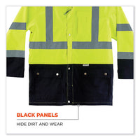 Glowear 8365bk Class 3 Hi-vis Rain Jacket Black Bottom, Small, Lime, Ships In 1-3 Business Days