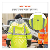 Glowear 8365bk Class 3 Hi-vis Rain Jacket Black Bottom, Small, Lime, Ships In 1-3 Business Days