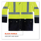 Glowear 8365bk Class 3 Hi-vis Rain Jacket Black Bottom, Medium, Lime, Ships In 1-3 Business Days