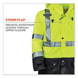 Glowear 8365bk Class 3 Hi-vis Rain Jacket Black Bottom, Large, Lime, Ships In 1-3 Business Days