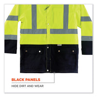 Glowear 8365bk Class 3 Hi-vis Rain Jacket Black Bottom, 2x-large, Lime, Ships In 1-3 Business Days