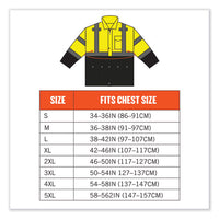 Glowear 8365bk Class 3 Hi-vis Rain Jacket Black Bottom, 5x-large, Lime, Ships In 1-3 Business Days