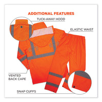 Glowear 8376k Lightweight Hv Rain Suit, Medium, Orange, Ships In 1-3 Business Days