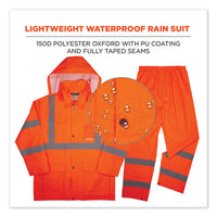 Glowear 8376k Lightweight Hv Rain Suit, X-large, Orange, Ships In 1-3 Business Days