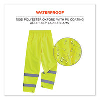 Glowear 8916 Class E Lightweight Hi-vis Rain Pants, Small, Lime, Ships In 1-3 Business Days