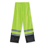 Glowear 8915bk Class E Hi-vis Rain Pants Black Bottom, 4x-large, Lime, Ships In 1-3 Business Days