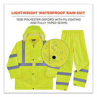 Glowear 8376k Lightweight Hv Rain Suit, 2x-large, Lime, Ships In 1-3 Business Days