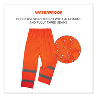 Glowear 8916 Class E Lightweight Hi-vis Rain Pants, Medium, Orange, Ships In 1-3 Business Days