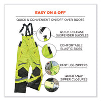 Glowear 8928 Class E Hi-vis Insulated Bibs, Large, Lime, Ships In 1-3 Business Days