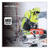 Glowear 8384 Class 3 Hi-vis Quilted Thermal Parka, Large, Lime, Ships In 1-3 Business Days