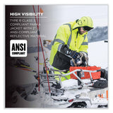 Glowear 8384 Class 3 Hi-vis Quilted Thermal Parka, Large, Lime, Ships In 1-3 Business Days
