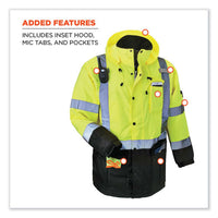 Glowear 8384 Class 3 Hi-vis Quilted Thermal Parka, 5x-large, Lime, Ships In 1-3 Business Days