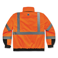 Glowear 8381 Class 3 Hi-vis 4-in-1 Quilted Bomber Jacket, Orange, Small, Ships In 1-3 Business Days