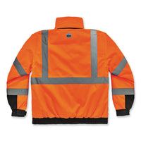 Glowear 8381 Class 3 Hi-vis 4-in-1 Quilted Bomber Jacket, Orange, X-large, Ships In 1-3 Business Days