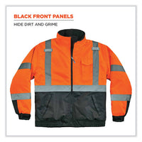 Glowear 8377 Class 3 Hi-vis Quilted Bomber Jacket, Orange, Large, Ships In 1-3 Business Days