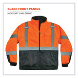 Glowear 8377 Class 3 Hi-vis Quilted Bomber Jacket, Orange, Large, Ships In 1-3 Business Days