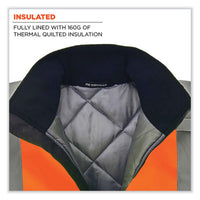 Glowear 8377 Class 3 Hi-vis Quilted Bomber Jacket, Orange, Large, Ships In 1-3 Business Days