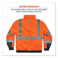 Glowear 8377 Class 3 Hi-vis Quilted Bomber Jacket, Orange, Large, Ships In 1-3 Business Days