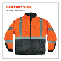 Glowear 8377 Class 3 Hi-vis Quilted Bomber Jacket, Orange, 4x-large, Ships In 1-3 Business Days