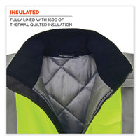 Glowear 8377 Class 3 Hi-vis Quilted Bomber Jacket, Lime, Small, Ships In 1-3 Business Days