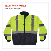 Glowear 8377 Class 3 Hi-vis Quilted Bomber Jacket, Lime, Small, Ships In 1-3 Business Days