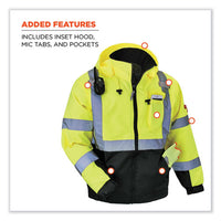 Glowear 8377 Class 3 Hi-vis Quilted Bomber Jacket, Lime, Small, Ships In 1-3 Business Days