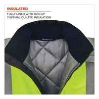 Glowear 8377 Class 3 Hi-vis Quilted Bomber Jacket, Lime, Large, Ships In 1-3 Business Days