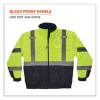 Glowear 8377 Class 3 Hi-vis Quilted Bomber Jacket, Lime, 3x-large, Ships In 1-3 Business Days