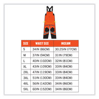 Glowear 8928 Class E Hi-vis Insulated Bibs, Small, Orange, Ships In 1-3 Business Days