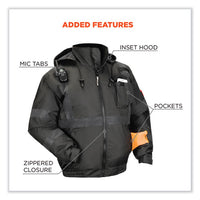 Glowear 8377ev Non-certified Hi-vis Quilted Bomber Jacket, Black, Small, Ships In 1-3 Business Days