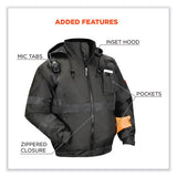 Glowear 8377ev Non-certified Hi-vis Quilted Bomber Jacket, Black, Medium, Ships In 1-3 Business Days