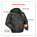 Glowear 8377ev Non-certified Hi-vis Quilted Bomber Jacket, Black, 3x-large, Ships In 1-3 Business Days