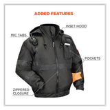 Glowear 8377ev Non-certified Hi-vis Quilted Bomber Jacket, Black, 5x-large, Ships In 1-3 Business Days