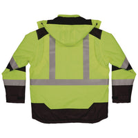 Glowear Class 3 Hi-vis Winter Jacket With Amplifire Heat Reflective Lining, X-large, Lime