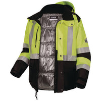 Glowear Class 3 Hi-vis Winter Jacket With Amplifire Heat Reflective Lining, 2x-large, Lime