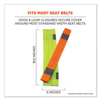 Glowear 8004 Hi-vis Seat Belt Cover, 6" X 18.5", Lime, Ships In 1-3 Business Days