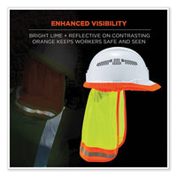 Glowear 8005 Hi-vis Hard Hat Neck Shade, 20 X 12.5, Lime, Ships In 1-3 Business Days