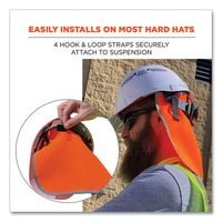 Glowear 8006 Hi-vis Hard Hat Neck Shade, 12.25 X 10.5, Orange, Ships In 1-3 Business Days