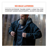 N-ferno 6435 Midweight Long Sleeve Base Layer Shirt, X-large, Black, Ships In 1-3 Business Days