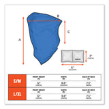 Chill-its 6482 Cooling Neck Gaiter Bandana Pocket Kit, Polyester/spandex, Small/medium, Blue, Ships In 1-3 Business Days