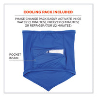 Chill-its 6482 Cooling Neck Gaiter Bandana Pocket Kit, Polyester/spandex, Large/x-large, Blue, Ships In 1-3 Business Days