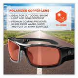 Skullerz Odin Safety Glasses, Black Nylon Impact Frame, Polarized Copper Polycarbonate Lens, Ships In 1-3 Business Days