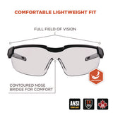 Skullerz Dellenger Safety Glasses With Adjustable Temples, Matte Black Frame, Clear Polycarbonate Lens, Ships In 1-3 Bus Days