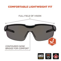 Skullerz Dellenger Safety Glasses With Adjustable Temples, Matte Black Frame, Smoke Polycarbonate Lens, Ships In 1-3 Bus Days