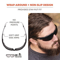 Skullerz Dellenger Safety Glasses With Adjustable Temples, Matte Black Frame, Smoke Polycarbonate Lens, Ships In 1-3 Bus Days