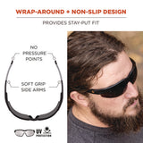 Skullerz Dellenger Safety Glasses With Adjustable Temples, Matte Black Frame, Smoke Polycarbonate Lens, Ships In 1-3 Bus Days
