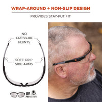 Skullerz Dellenger Safety Glasses, Adjustable Temples, Black Frame, Indoor/outdoor Polycarbonate Lens, Ships In 1-3 Bus Days