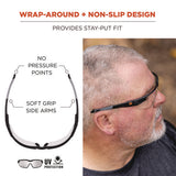 Skullerz Dellenger Safety Glasses, Adjustable Temples, Black Frame, Indoor/outdoor Polycarbonate Lens, Ships In 1-3 Bus Days